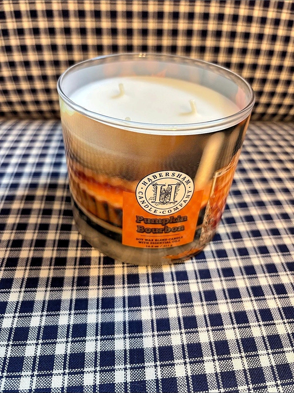 Habersham candle company  Pumpkin Bourbon Scented Candle